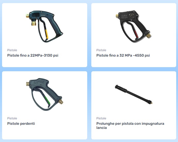pistole ad alta pressione PA, progettate per garantire sicurezza, precisione e durata nel tempo